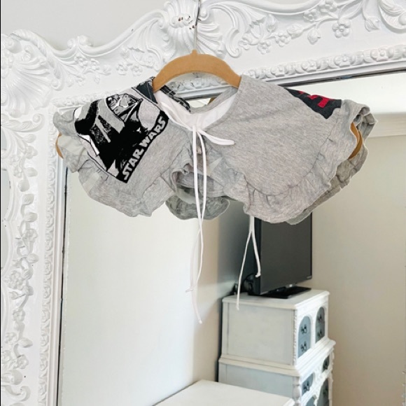 SALE Disney STAR WARS Darth Vader Grey Ruffle Handmade Collar - Picture 4 of 8